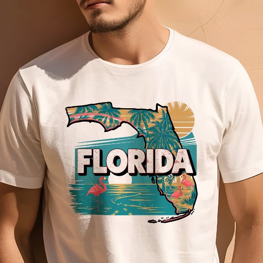 Retro Travel Iconic Florida Graphic T-Shirt