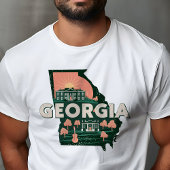 Retro Travel Iconic Georgia Grafik T-Shirt