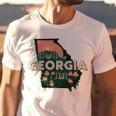 Retro Travel Iconic Georgia Grafik T-Shirt