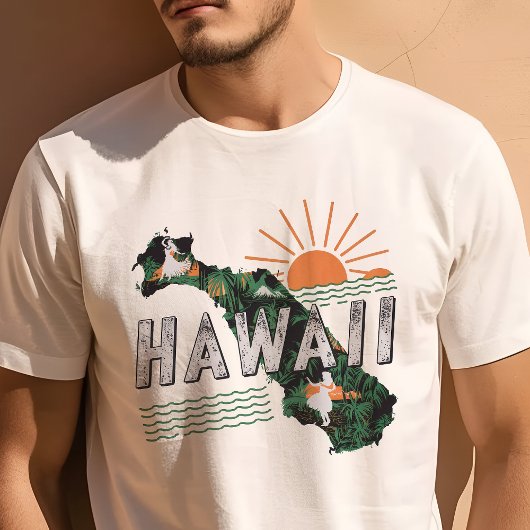 Retro Travel Iconic Hawaii Grafik T-Shirt