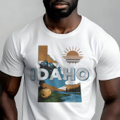 Retro Travel Iconic Idaho Graphic T-Shirt