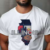 Retro Travel Iconic Illinois Graphic T-Shirt