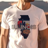 Retro Travel Iconic Illinois Graphic T-Shirt