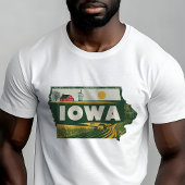 Retro Travel Iconic Iowa Grafik T-Shirt