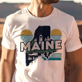 Retro Travel Iconic Maine Graphic T-Shirt