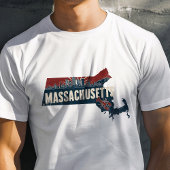 Retro Travel Iconic Massachusetts Grafik T-Shirt