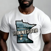 Retro Travel Iconic Minnesota Grafik T-Shirt