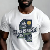 Retro Travel Iconic Mississippi Grafik T-Shirt