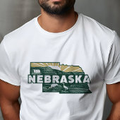 Retro Travel Iconic Nebraska Graphic T-Shirt