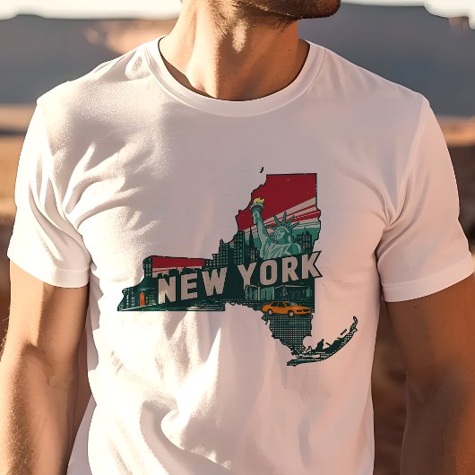 Retro Travel Iconic New York Graphic T-Shirt