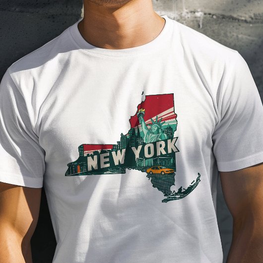 Retro Travel Iconic New York Graphic T-Shirt