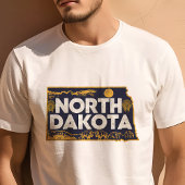 Retro Travel Iconic North Dakota Graphic T-Shirt