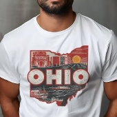 Retro Travel Iconic Ohio Graphic T-Shirt