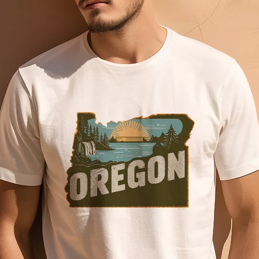 Retro Travel Iconic Oregon Graphic T-Shirt