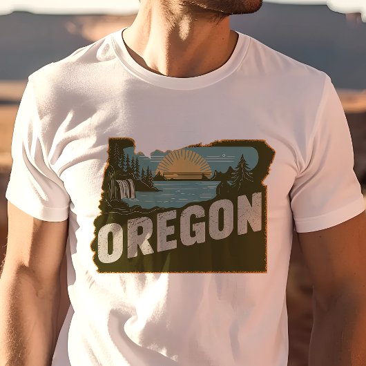 Retro Travel Iconic Oregon Graphic T-Shirt