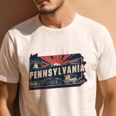 Retro Travel Iconic Pennsylvania Graphic T-Shirt