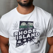 Retro Travel Iconic Rhode Island Graphic T-Shirt