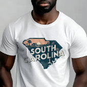 Retro Travel Iconic South Carolina Graphic T-Shirt