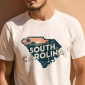 Retro Travel Iconic South Carolina Graphic T-Shirt