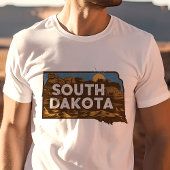 Retro Travel Iconic South Dakota Graphic T-Shirt