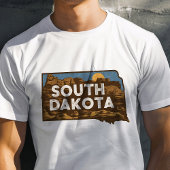 Retro Travel Iconic South Dakota Graphic T-Shirt