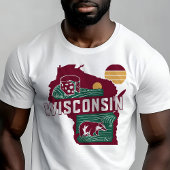 Retro Travel Iconic Wisconsin Graphic T-Shirt