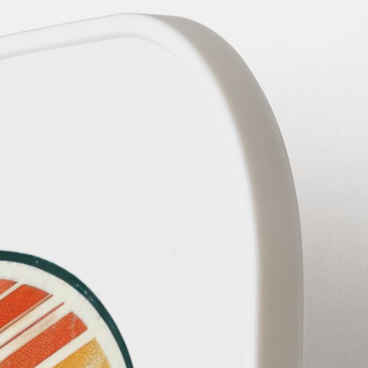 Retro Travel Map Alaska Staat Pickleball Schläger (Linke Seite)