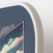 Retro Travel Map Colorado Staat Pickleball Schläger (Linke Seite)