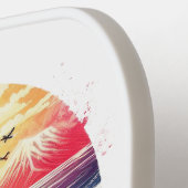 Retro Travel Map des Hawaii Staat Pickleball Schläger (Linke Seite)