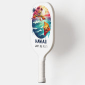Retro Travel Map des Hawaii Staat Pickleball Schläger (Links)