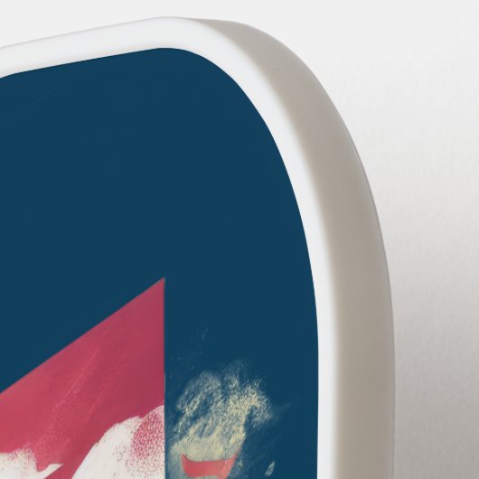 Retro Travel Map des Washingtoner Staat Pickleball Schläger (Linke Seite)