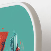 Retro Travel Map New Jersey Staat Pickleball Schläger (Linke Seite)