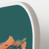 Retro Travel Map South Dakota Staat Pickleball Schläger (Linke Seite)