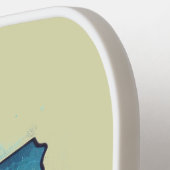 Retro Travel Map von Iowa Staat Pickleball Schläger (Linke Seite)