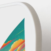 Retro Travel Map von Ohio Staat Pickleball Schläger (Linke Seite)