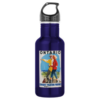 Retro Travel Ontario Poster Wasser Flasche Edelstahlflasche