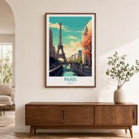 Retro Travel Paris Frankreich Zielort Wall Art