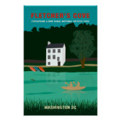 Retro Travel Poster Fletcher's Cove Washington DC (Vorderseite)