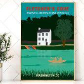 Retro Travel Poster Fletcher's Cove Washington DC