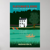 Retro Travel Poster Fletcher's Cove Washington DC (Vorne)