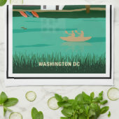 Retro Travel Poster Fletcher's Cove Washington DC Geschirrtuch (Gefaltet)