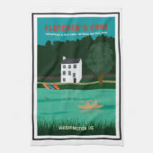 Retro Travel Poster Fletcher's Cove Washington DC Geschirrtuch (Vertikal)
