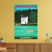 Retro Travel Poster Fletcher's Cove Washington DC Leinwanddruck (Insitu (Wohnzimmer))