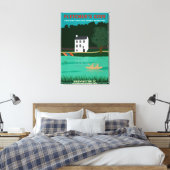 Retro Travel Poster Fletcher's Cove Washington DC Leinwanddruck (Insitu (Schlafzimmer))