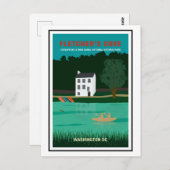 Retro Travel Poster Fletcher's Cove Washington DC Postkarte (Vorne/Hinten)