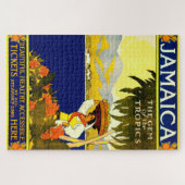 Retro Travel Poster Jamaica. Jigsaw Puzzle (Horizontal)
