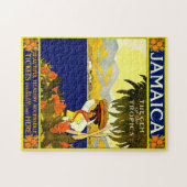 Retro Travel Poster Jamaica. Puzzle (Horizontal)
