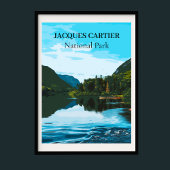 Retro Travel Style Jacques Cartier Nationalpark Poster