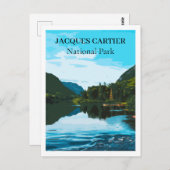 Retro Travel Style Jacques Cartier Nationalpark Postkarte (Vorne/Hinten)