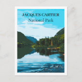 Retro Travel Style Jacques Cartier Nationalpark Postkarte (Vorderseite)